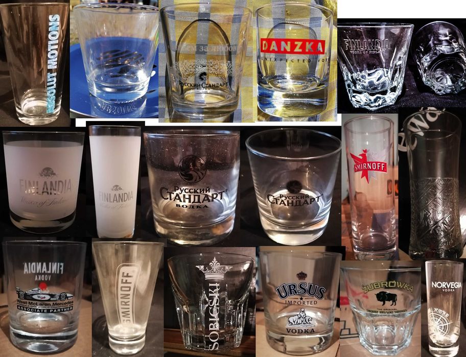 Рекламни чаши на уиски, бира, водка, джин, ликьор, безалкохолно, кафе