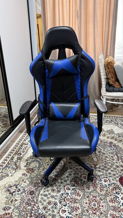 Игровое кресло ZETA GC-2, черный, синий