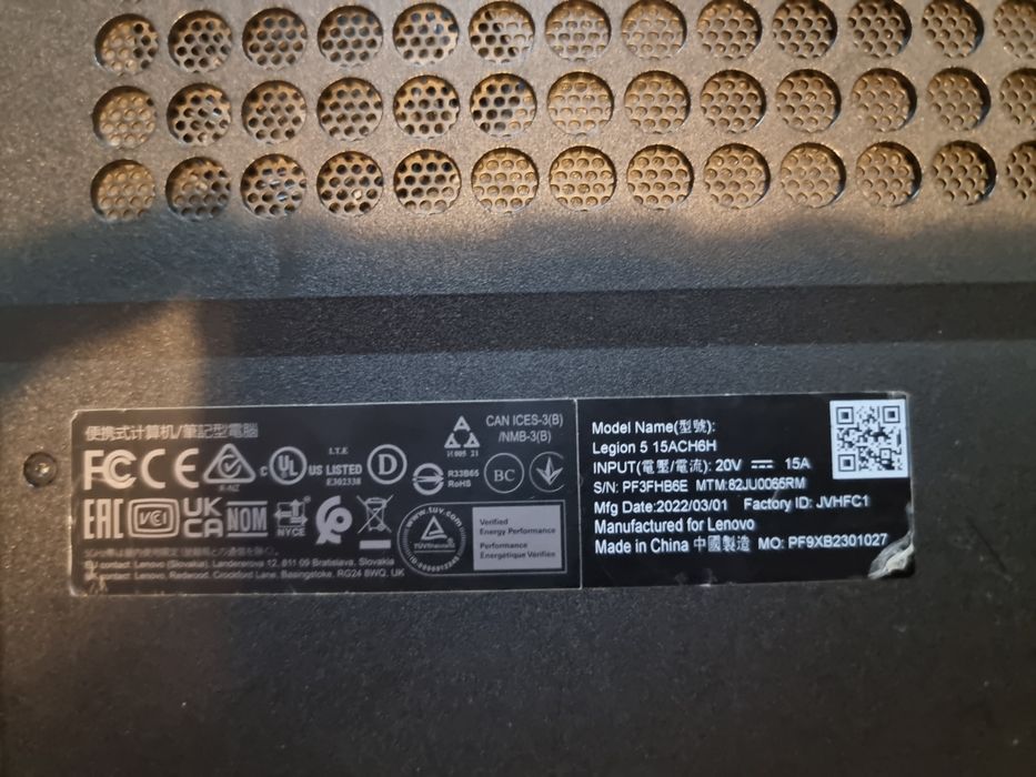 Vand Laptop Lenovo Legion 5