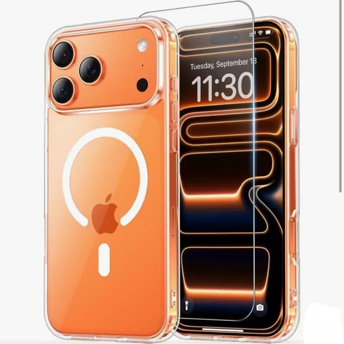 iPHONE 17 17 AIR PRO MAX Husa Hard Charge + Folie Sticla Perfect Glass