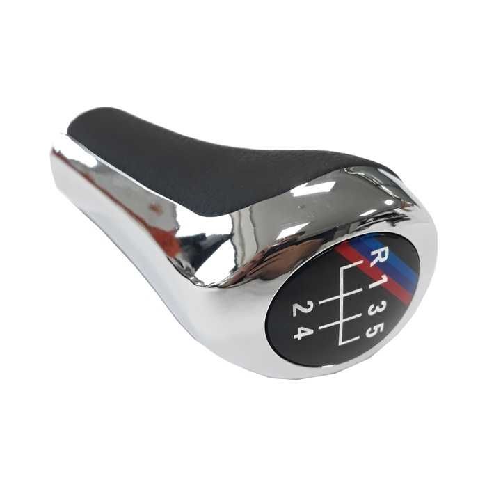 Топка за скоростен лост BMW M Style – 5 скорости – Хром,кожа