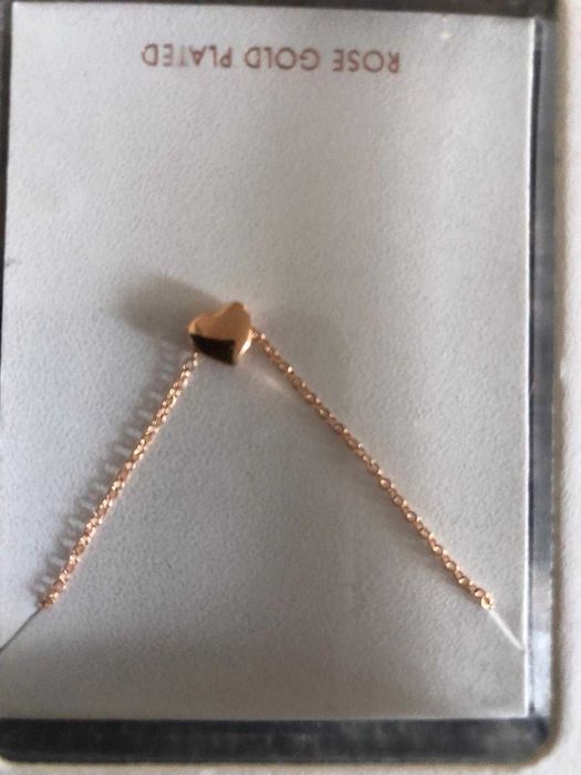 Розово позлатено сребърно сърце Lovisa нежно романтично