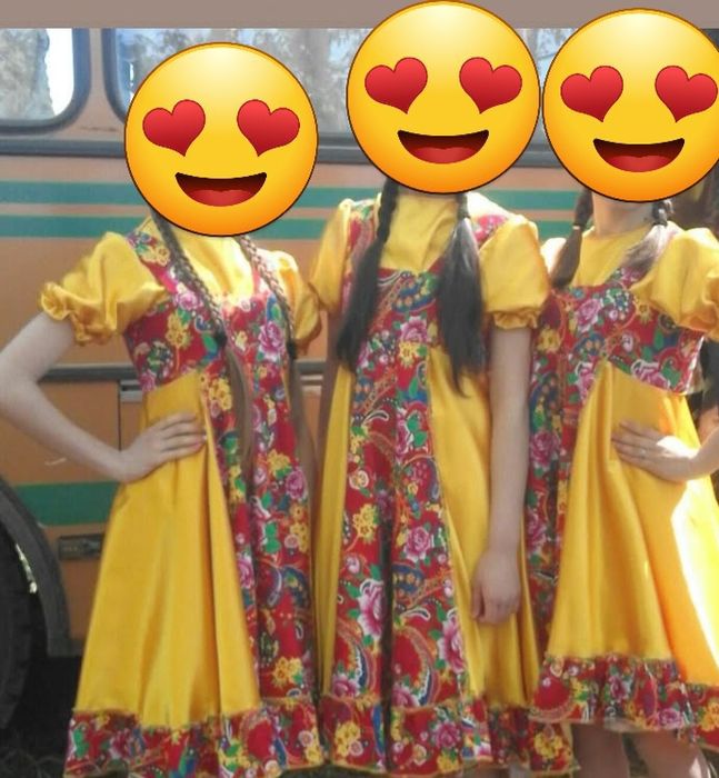 Русский платья для дев.