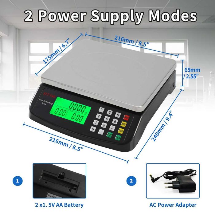 Cantar de Bucatarie Digital din Otel Inoxidabil, Capacitate 40 kg