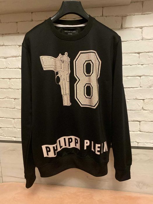 Черен суитшърт PHILLIP PLEIN, L размер