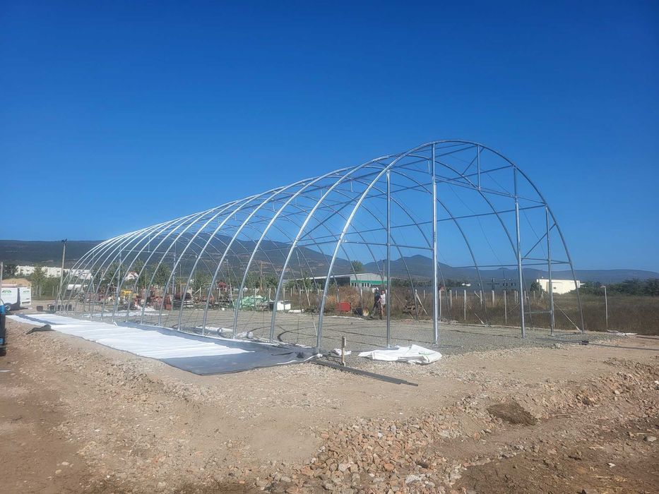 Полукръгла индустриална палатка 12,2 x 30 x 6,1 за селско стопанство, съхранение на бали