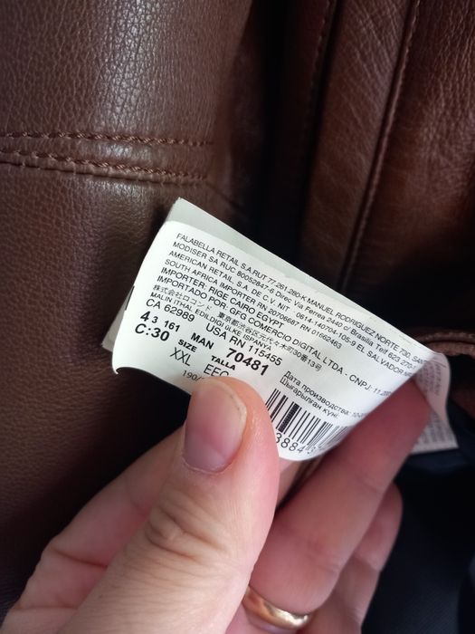 Geaca piele naturala Mango XXL barbati