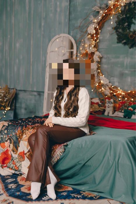 Штаны из экокожи клеш