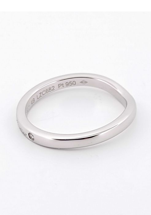 Inel Original Cartier  Ballerina 3P cu diamante , Pt 950 –Marimea 49
