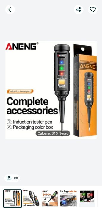 Creion de tensiune Aneng, ABS, 220-250