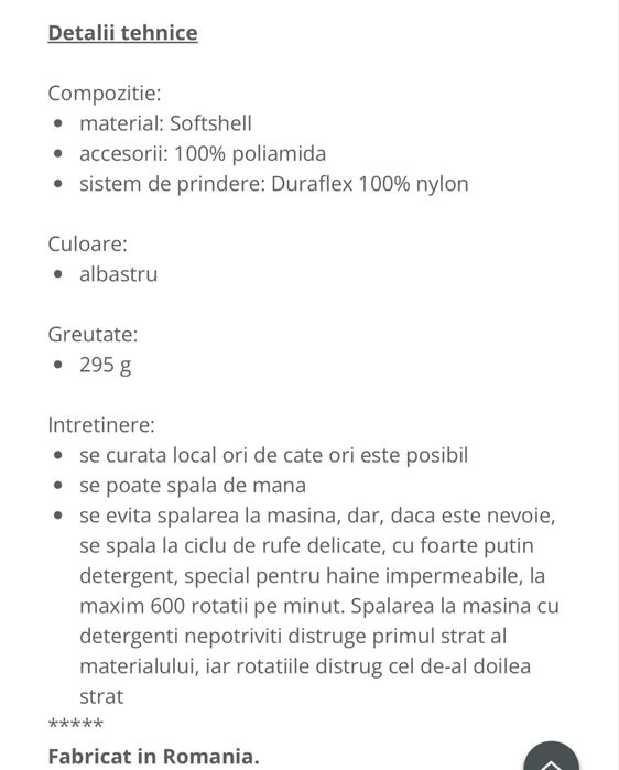 Protectie marsupiu iarna softshell - Poarta-ma