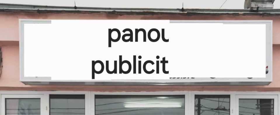 Panou publicitar luminos