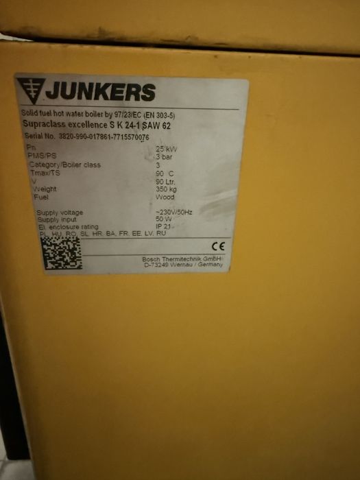 Centrala pe lemne Junkers 25kw