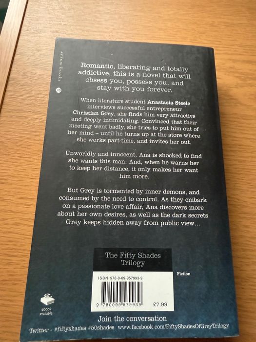 Fifty shades of grey книга на английски език