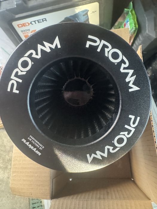 Filtru ramair proram 90 mm si cot la 90 aluminiu