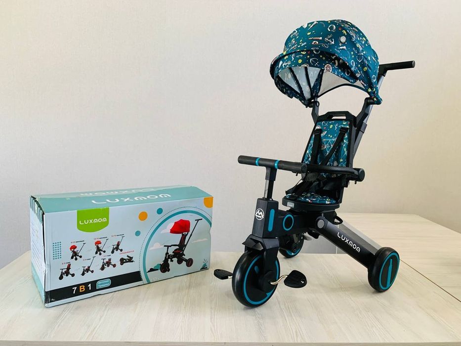 Новая расскладная  велоколяска спинка откидывается