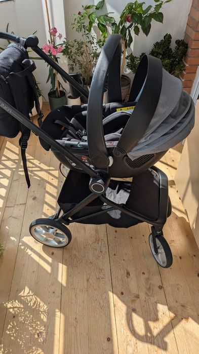 Детска количка Chipolino Линеа 3 в 1, Пепелно сиво