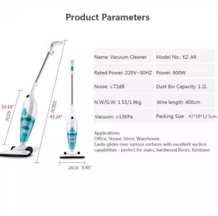 Прахосмукачка за под и мебели с хепа филтър