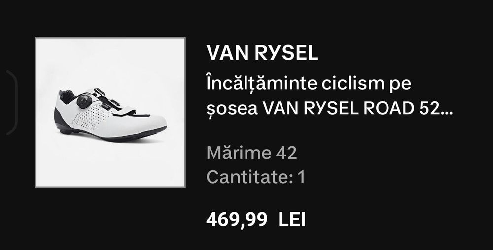 Pantofi ciclism marimea 42, 26,7 cm lungime