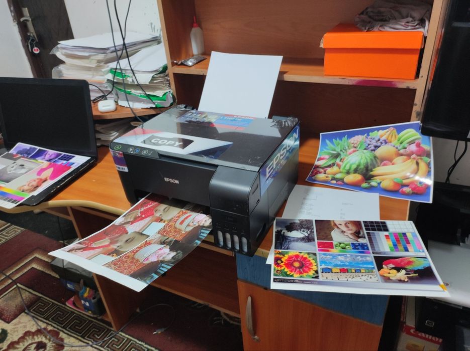Epson L 3100 rangli KOPIYA_SKANNERLI yangi printer Ishga tayyor 100%