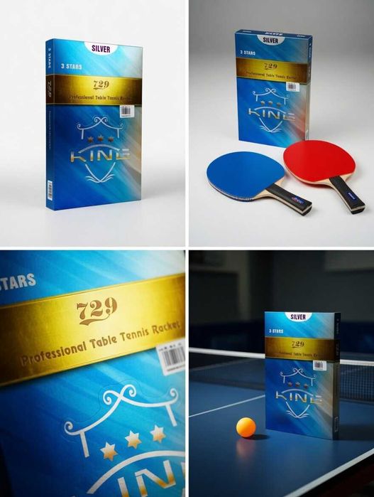 KING 729 Silver – 3 Stars Professional Table Tennis Racket