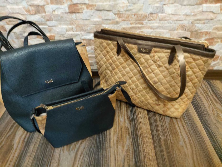 Комплект чанти и раничка от италианската луксозна серия Alviero Martini 1a Classe