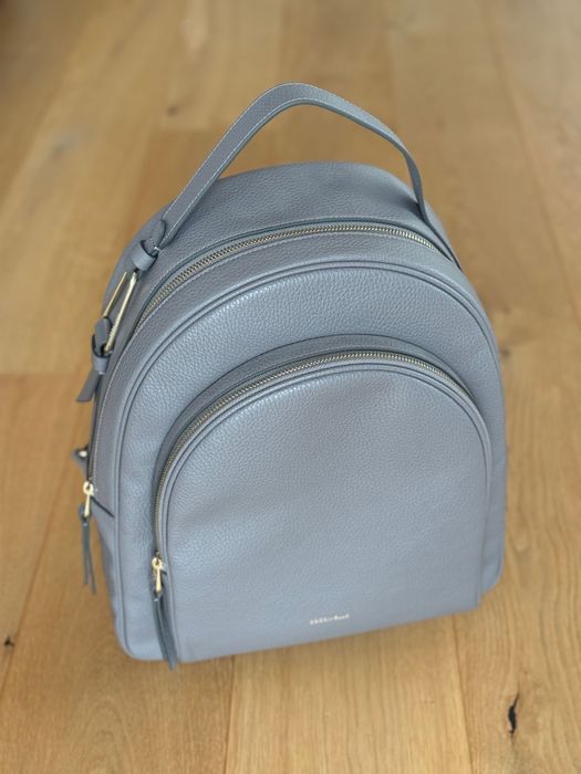 Rucsac Coccinelle piele naturala gri, nou