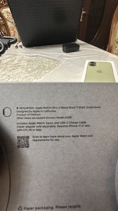 Apple watch ultra 3 Black 10 kun ishlatilgan