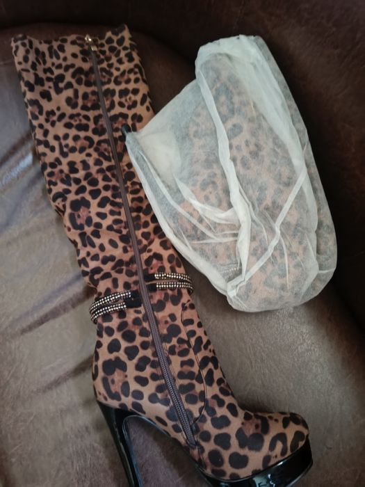 Cizme dama imblanite model leopard