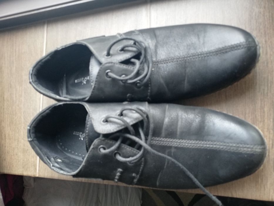 Спортно елегантни  кожени мъжки обувки mat star