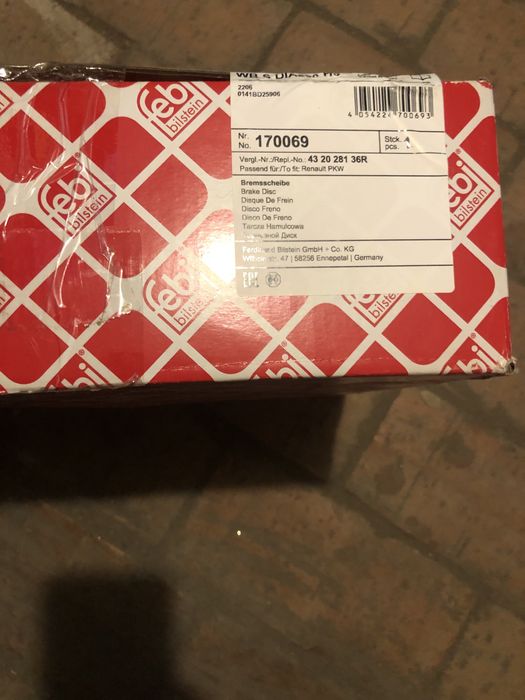 Disc Renault Febi spate perchea 550