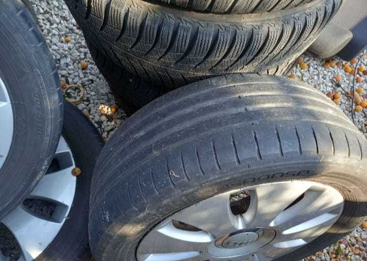 4 алумивиеви джанти 16", 5Х112 с гуми 205/55R16