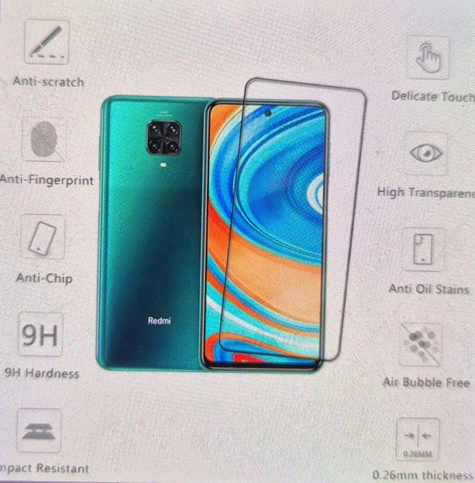 Стъкло, протектора редми нот9 про