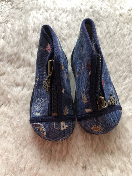 Бебешки дънкови обувки с мече Steli