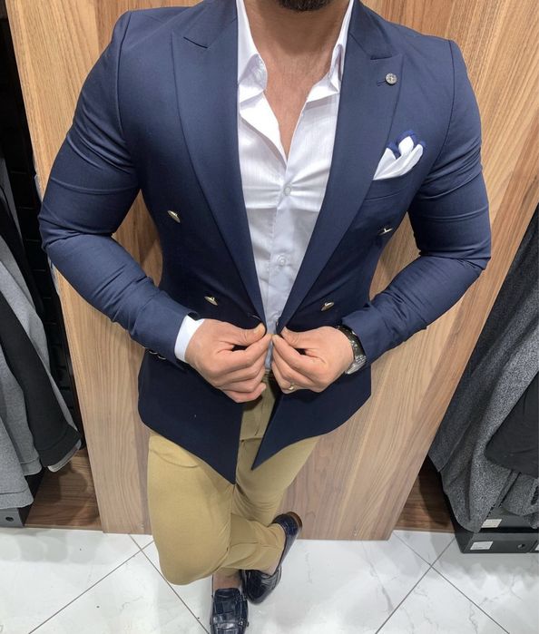 Пиджак Двухбортный Новый Стильный