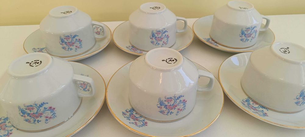 Ретро чаши за чай и кафе - 6 бр