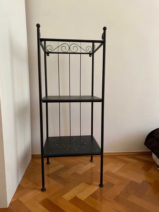 Raft metalic baie negru Ikea 2 corpuri