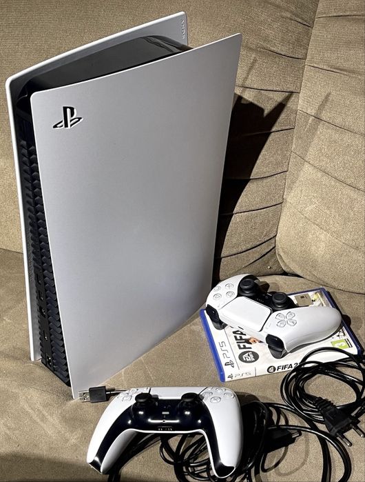 Приставка Sony PlayStation 5 C дисководом + 2 джостика и 1 диск