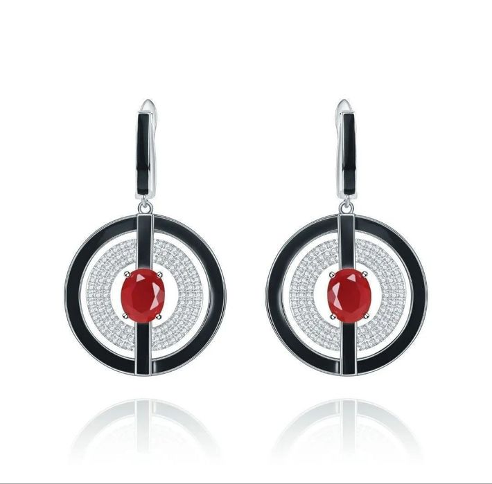 Натуральный агат серьги серебро Серьги крупные 
Серебро 925 родировано