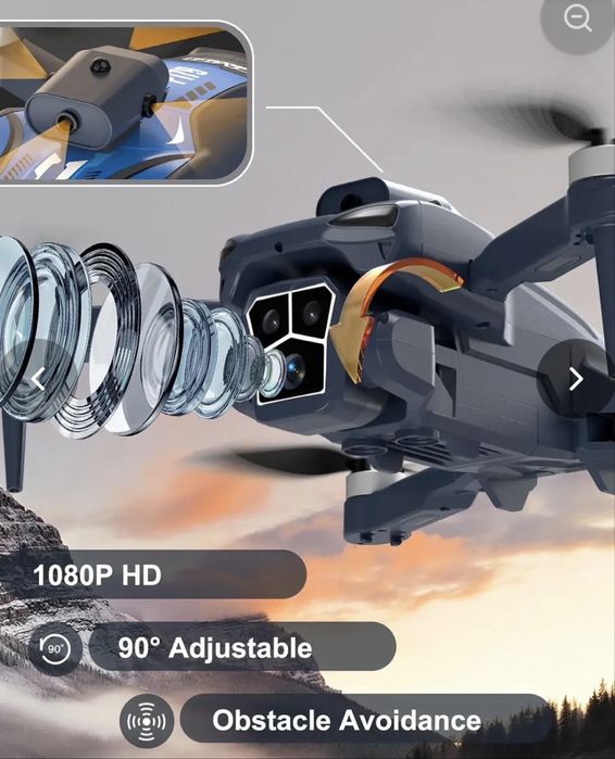 Дрон F179 с 1080P камера, безчеткови мотори, избягване на препятствия и WIFI контрол
