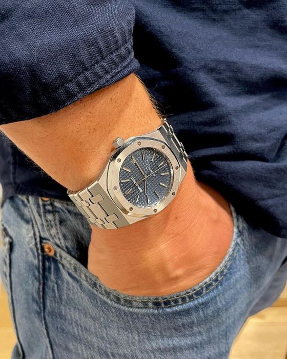 audemars piguet royal oak  blue dial selfwinding  41,mm