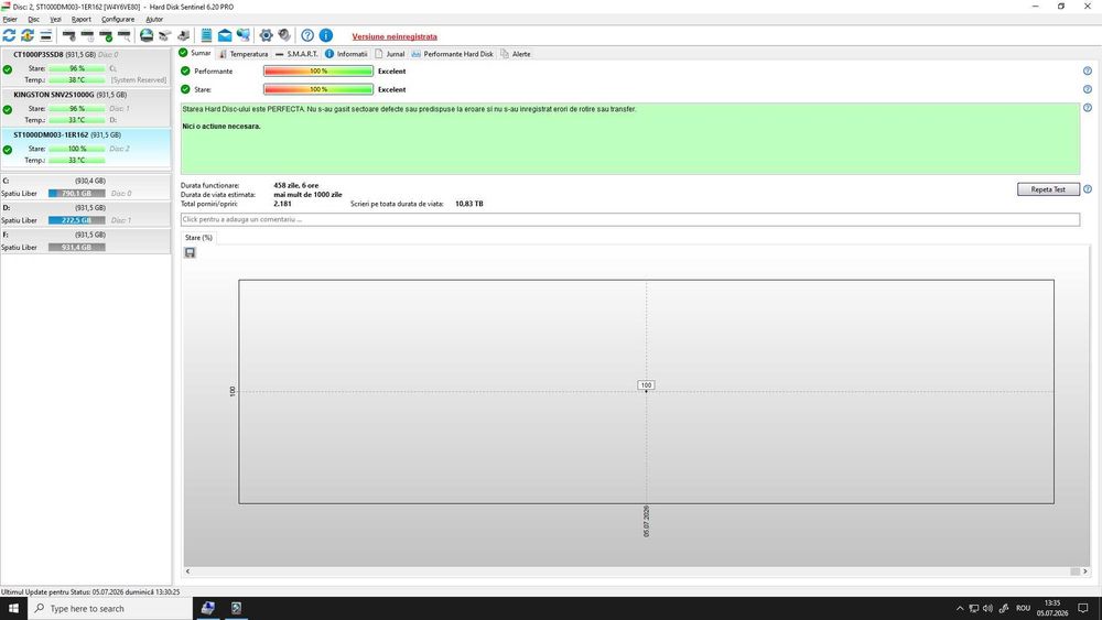 Hard Disk Intern 1 / 2 / 3TB, 7200rpm, 64MB Buffer - garantie