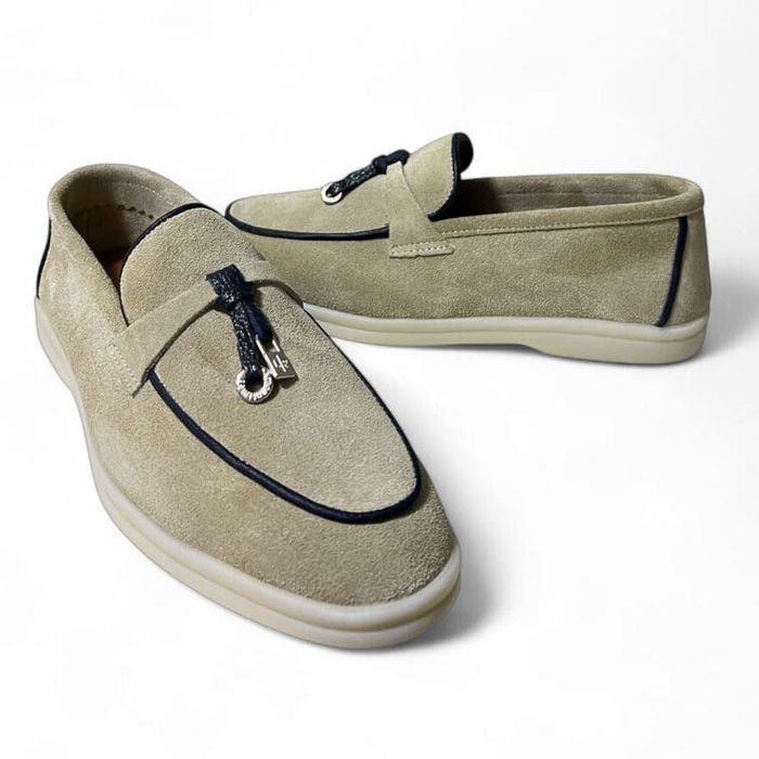 Дизайнерски мокасини от естествен велур LP