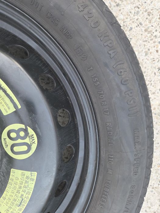 Roată rezerva slim Mercedes 155/70 R17