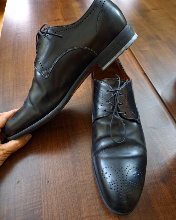 Мужские кожаные туфли на осень и зиму размер 45 оригинал Италия