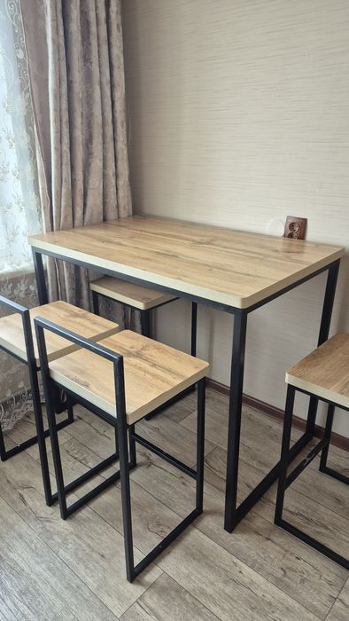 Стол + 4 стула в стиле "Лофт"