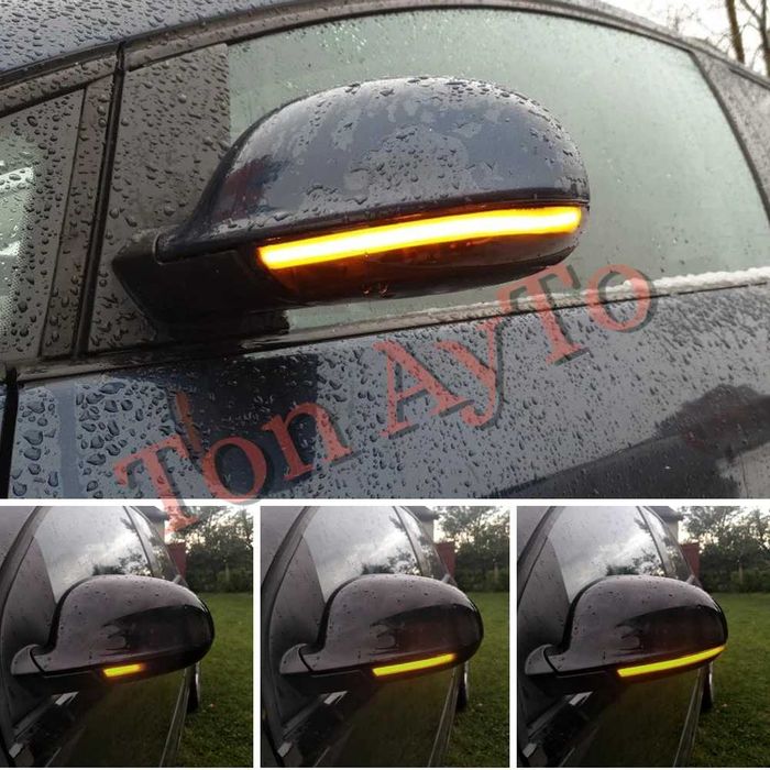 Динамични Лед мигачи За Странично Огледало Фолксваген Шкода Сеат Golf Passat Jetta Alhambra Superb Vw Skoda Seat