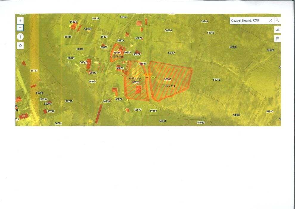 Teren de vanzare Tarcau sat Cazaci