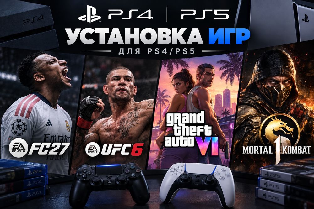 PlayStation 4/5- игры (установка запись ps4/ps5, пс4/пс5)
