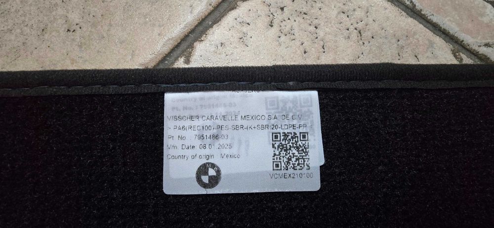 BMW X4 i BMW X6 -Комплект оригинални велурени стелки